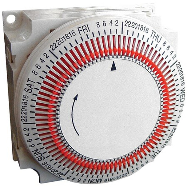 Trumeter ElectromechanicalTimer,24hr,SPDT,Plastic TM1S/3/120VAC/60HZ