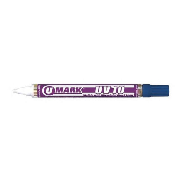 U-Mark Solid Paint Marker, 5-3/4 in L, Blue 10162