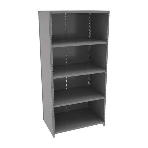 Metal Shelving Unit, 24"D x 36"W x 75"H, 4 Shelves, Carbon Steel