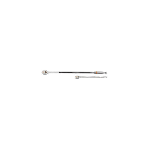 2 Piece 1/4in and 3/8in Drive 120XP Extra Long Handle Full Polish Teardrop Ratchet Set 81271XP
