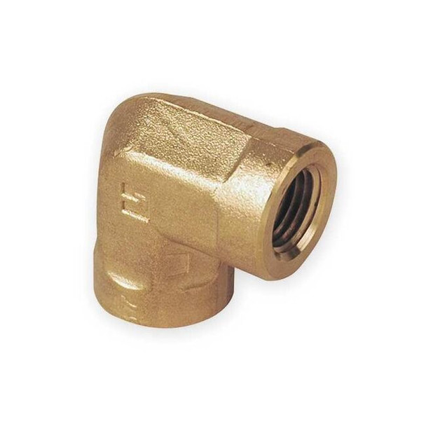 90 Degrees Elbow Brass Pipe Fitting, 1/8 in Female NPT X 1/8 in Female NPT