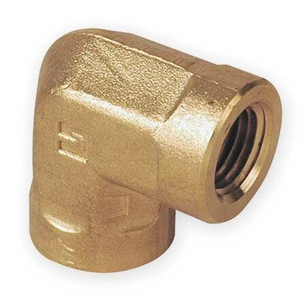 90 Degrees Elbow Brass Pipe Fitting, 1/8 in Female NPT X 1/8 in Female NPT