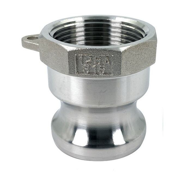 Manufacturer Varies Cam and Groove Adapter,1-1/4",316 SS PLE83