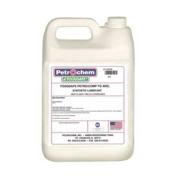 Petrochem Compressor Oil, 1gal, Jug, Polyalphaolefin PETRO-COMP FG-40XL-001
