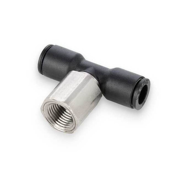 Legris Fractional Push-to-Connect Fitting, Nylon, Black 3008 04 14