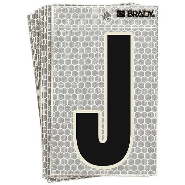 Brady LetterLabel,3-1/2inH,2-1/2inW,PK10 3010-J