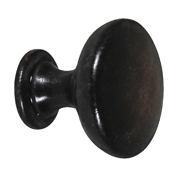 Manufacturer Varies Cabinet Knob, 1 1/4 in Dia, Zinc, Round 45-354ORBZ