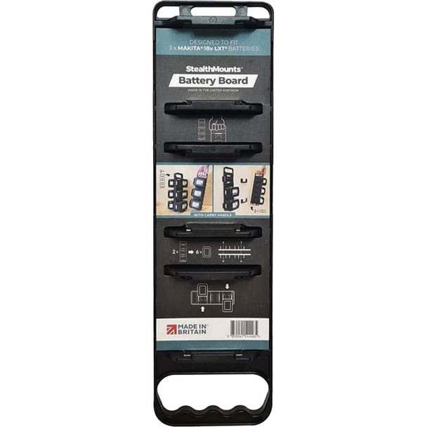 StealthMounts Battery Board with Handle for Makita 18V LXT Batteries BD-MK18-H-1