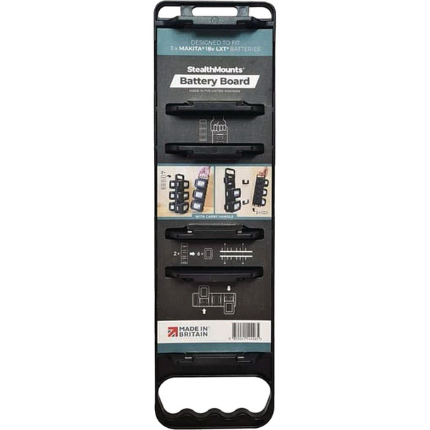 StealthMounts Battery Board with Handle for Makita 18V LXT Batteries BD-MK18-H-1