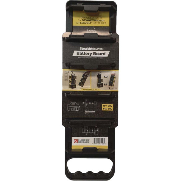 StealthMounts Battery Board with Handle for DEWALT 20V/60V MAX Batteries