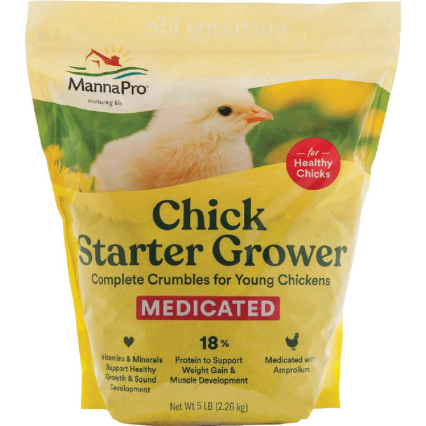 Manna Pro Chick Starter 5 Lb. Medicated Crumbles 1000197