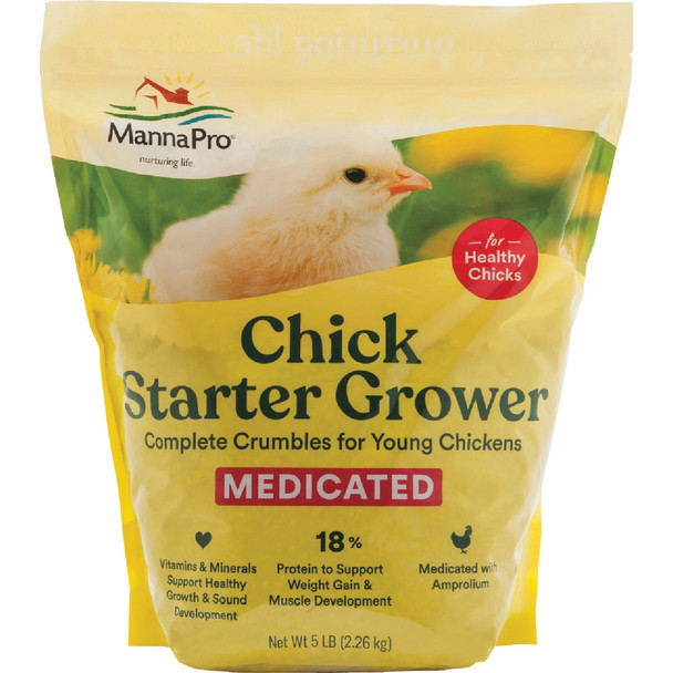 Manna Pro Chick Starter 5 Lb. Medicated Crumbles 1000197