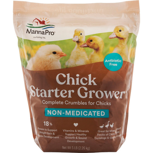 Manna Pro Chick Starter 5 Lb. Non-Medicated Crumbles 1000198