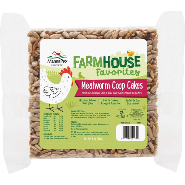 Manna Pro Farmhouse Favorites Mealworm Coop Cake (3-Pack) 1031368