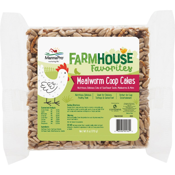 Manna Pro Farmhouse Favorites Mealworm Coop Cake (3-Pack) 1031368