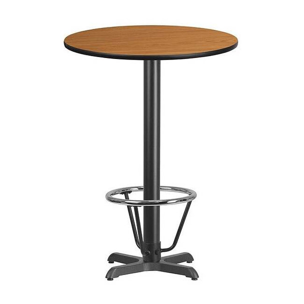 Round Laminate Table, Laminate, Wood Grain
