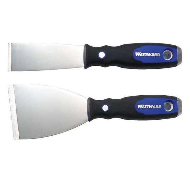 Westward Putty Knife Set,Stiff,1-1/2, 3" W,2 Pc. 46A916