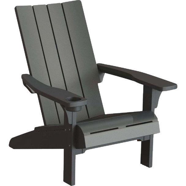 Adams Keter Graphite Resin Modern Adirondack Chair 261529