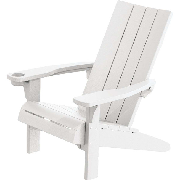 Adams Keter White Resin Modern Adirondack Chair 260696