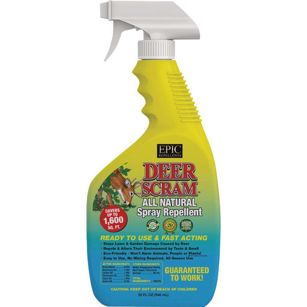 Deer Scram 32 Oz. Ready To Use Trigger Spray Deer Repellent 9001
