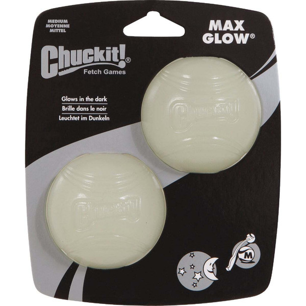 Chuckit Max Glow Medium Ball (2-Pack) 33067