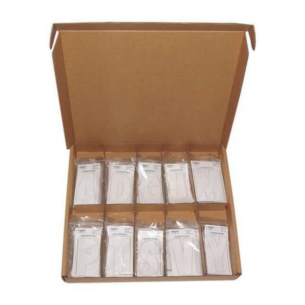 Hardline Products Letter Kit,A-Z,3" White Vinyl,PK350 3SCWP-350