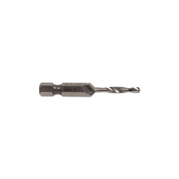 Drill/Tap Bit, #6 Size, 32 TPI, 1/4 in Shank