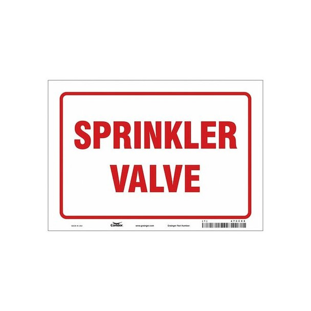 Sprinkler Valve, 10 in W x 7 in H, Vertical Rectangle, Vinyl, 470C68