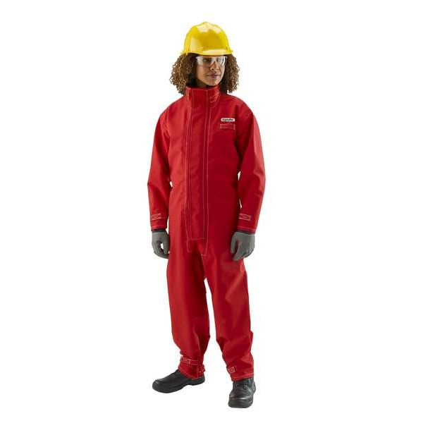 Ansell Coverall,M,Red,Polyester 66-667