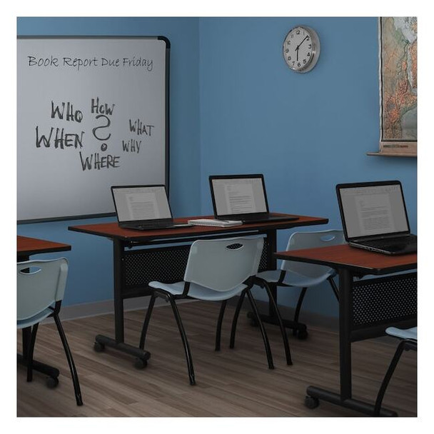 Regency M Lightweight Stackable Sturdy Breakroom Chair (8 pack)- Grey