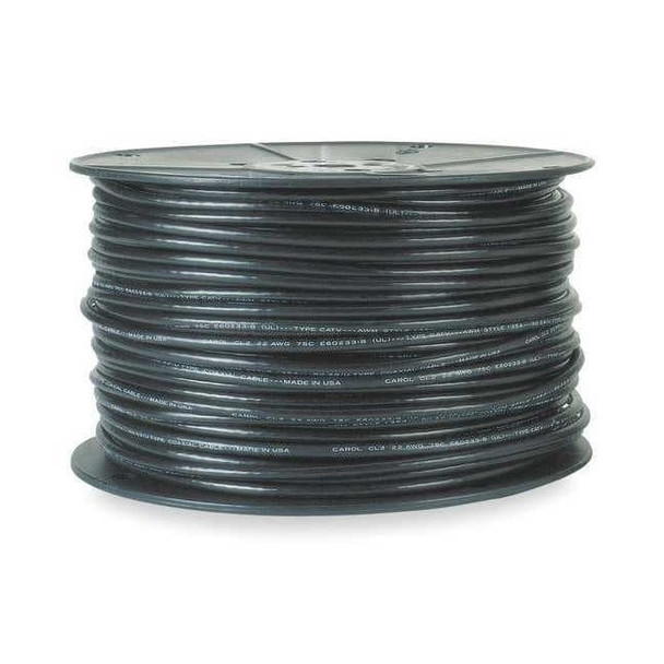Carol Coaxial Cable,RG-58/AU,1000 ft.,Black C1178A.21.01