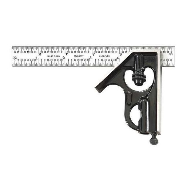 Starrett Combination Square,2 Pcs,6 In.,Type 4R C33H-6-4R