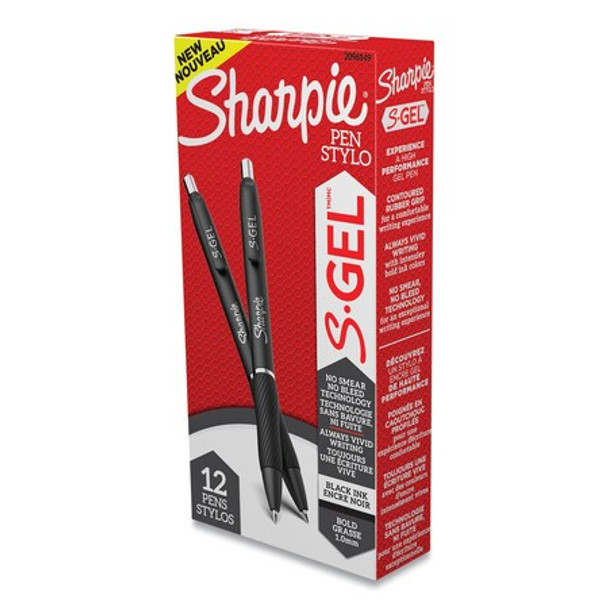 Sharpie Pen Set,Black,Non-Erasable,Gel,PK12 2096149 Sharpie Pen Set,Black,Non-Erasable,Gel,PK12 2096149