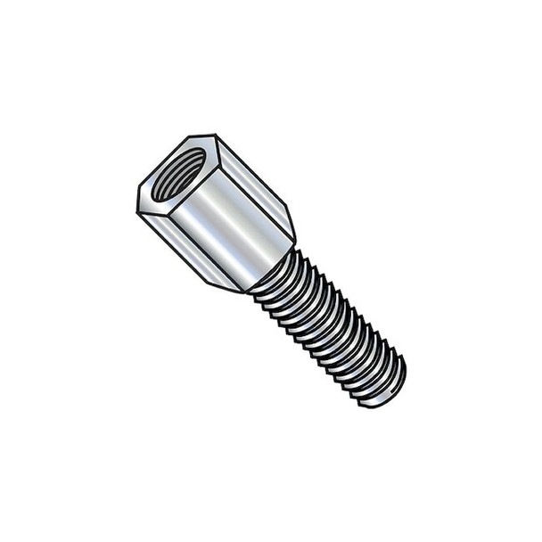 Jack Screw Standoff, #4-40 Thrd Sz, 5/16 in L, Steel Zinc Plated, 2000 PK