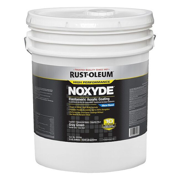 Rust-Oleum Elastomeric Acrylic,Gray Green,5gal,Pail 283094