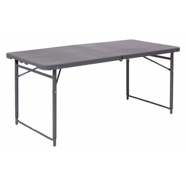 Flash Furniture Folding Table,23.5"x48.25",Plastc,Gry DAD-LF-122Z-DG-GG Flash Furniture Folding Table,23.5"x48.25",Plastc,Gry DAD-LF-122Z-DG-GG
