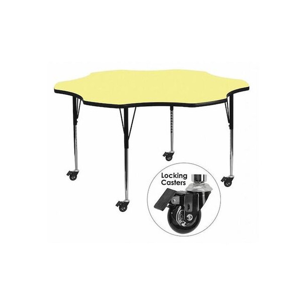 Flower Activity Table, Laminate, Yellow