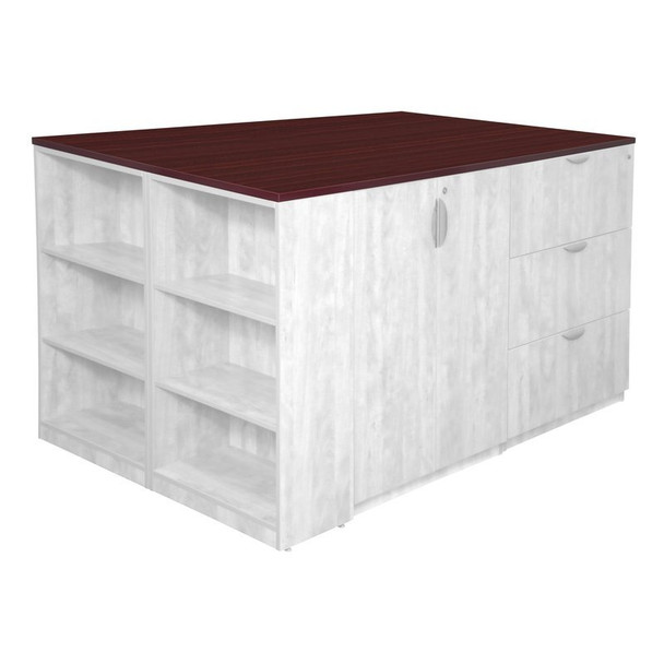 Kobe Regency Legacy Stand Up Quad with Bookcase End Top- Mahogany TSUTR8546MH