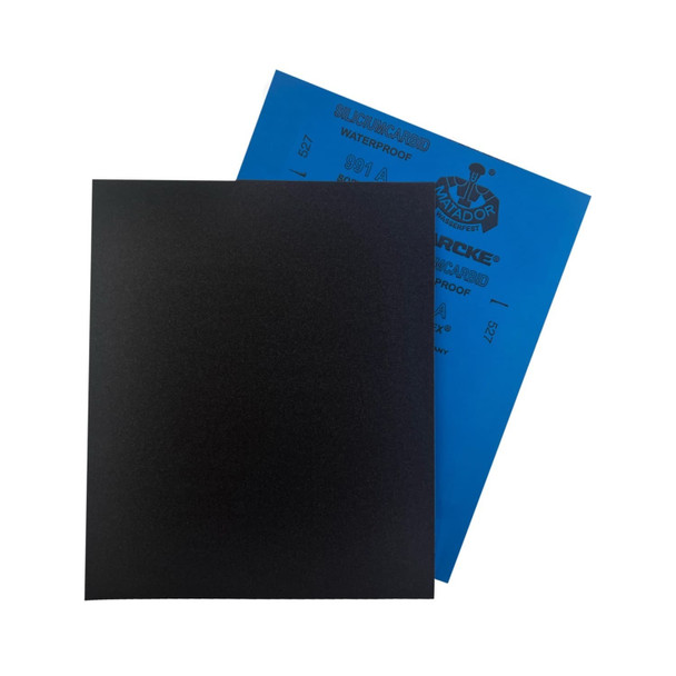 Silicon Carbide 991A Black 9" x 11" Wet/Dry Paper Plain Sheet P2000 SL/50 R 991A-P2000-50 991A-2000-50