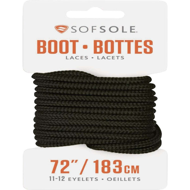Sof Sole 72 In. Black Boot Laces 84720