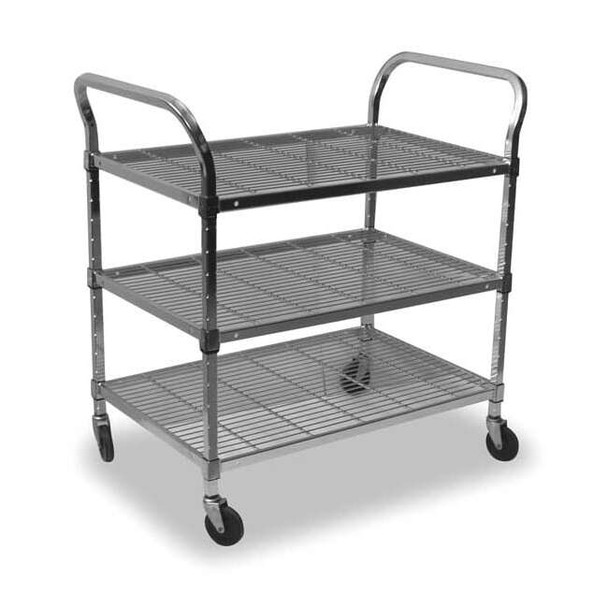 Manufacturer Varies Wire Cart,3 Shelf,36x18x39,Chrome 2HDD8