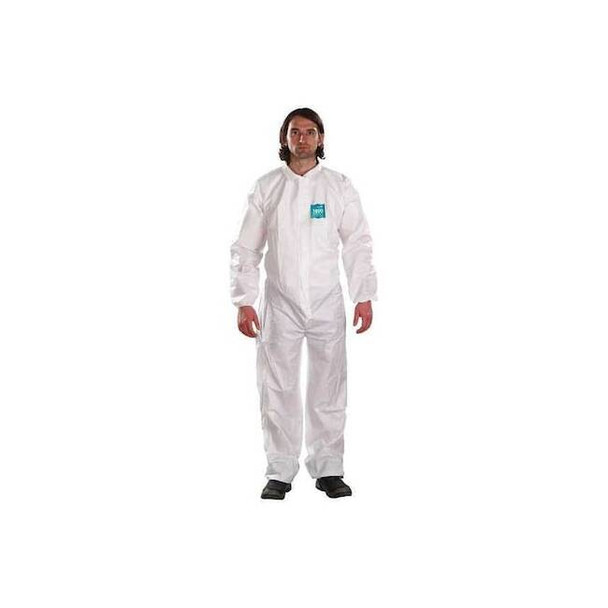 Ansell Collared Coverall, 5XL, White, Microporous Laminate WH18-B-92-103-09