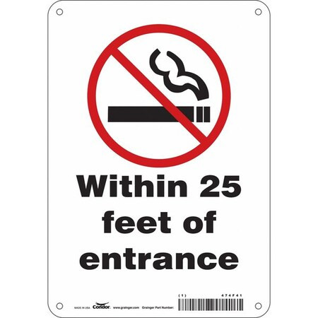 Safety Sign, 10" H, 7 in W, Polyethylene, Horizontal Rectangle, English, 474F41