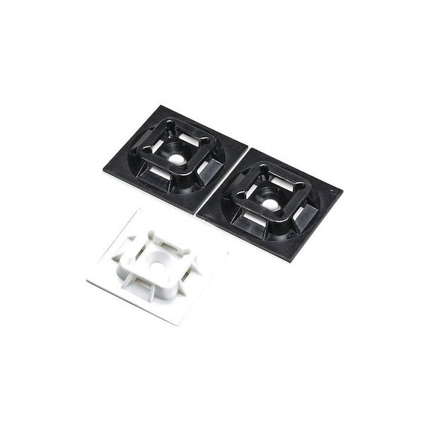 Panduit Cable Tie, Mount, Adh, .75x.75in, Wh, PK500 ABMM-A-D
