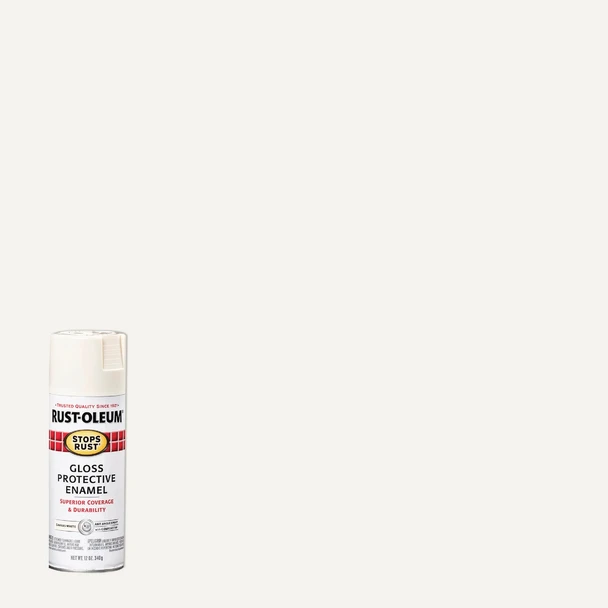 Rust-Oleum Stops Rust 12 Oz. Canvas White Gloss Anti-Rust Spray Paint 7789830