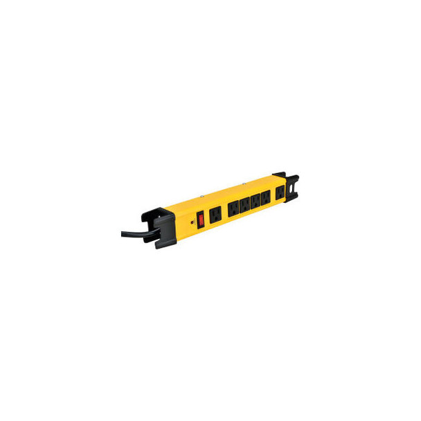 Global Industrial Safety Surge Protected Power Strip 6 Outlets 15A 1200 Joules 6