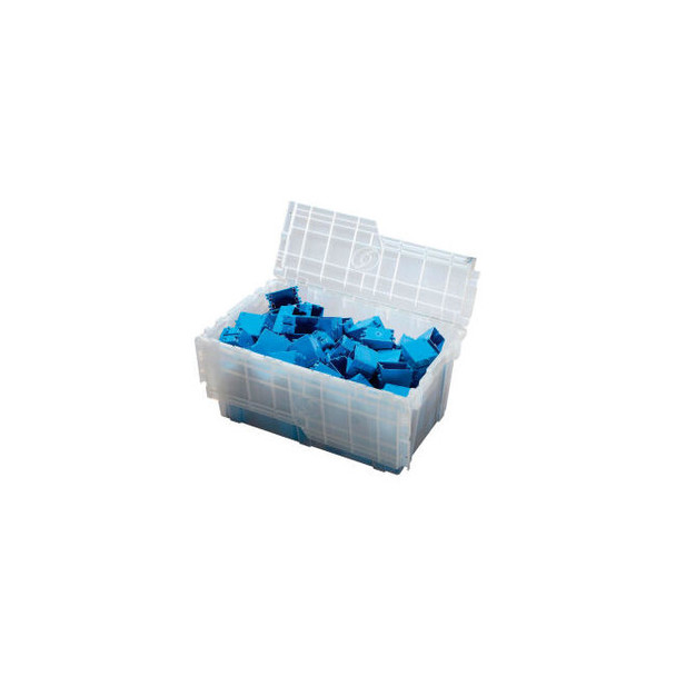ORBIS Flipak Attached Lid Container 26-7/8""L x 17""W x 12-5/8""H Clear