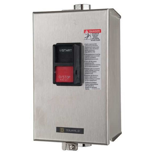 Manual Motor Starter, NEMA M-1, 3 P, 3 Phase, Push Button, 27 A