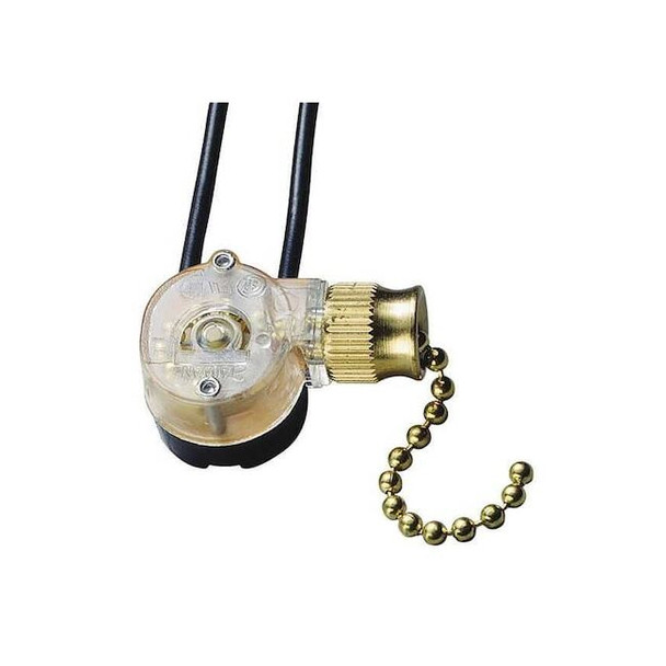 Gardner Bender Pull Chain Switch, On/Off, SPST GSW-32