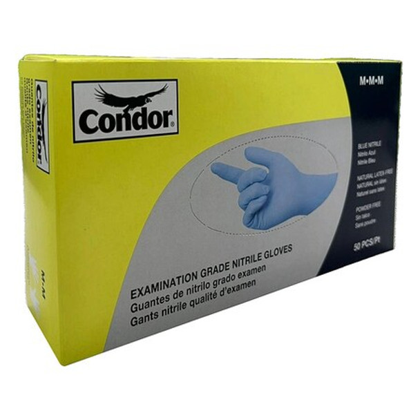 Condor Disposable Gloves,Nitrile,Blue,M,PK 50 819MG4 Condor Disposable Gloves,Nitrile,Blue,M,PK 50 819MG4